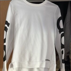 Adidas White Sweatshirt with Black Logo